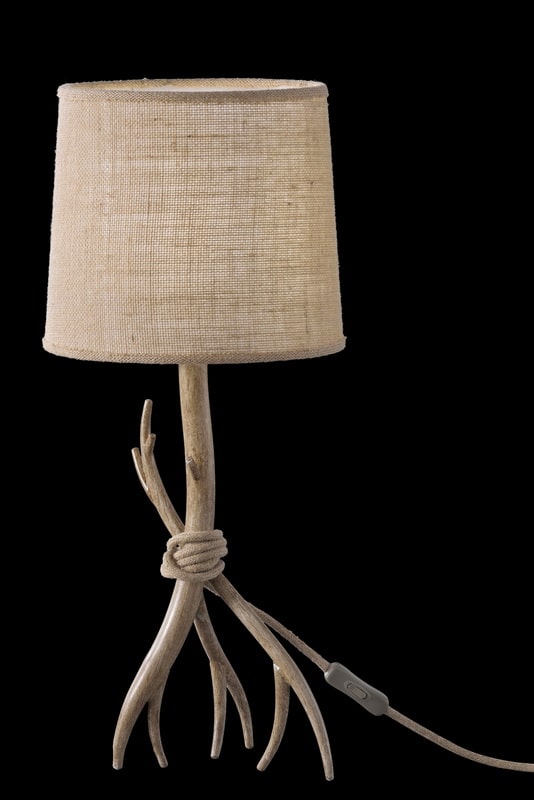 Mantra Sabina Wooden Table Lamp, Beige, Brown 6181