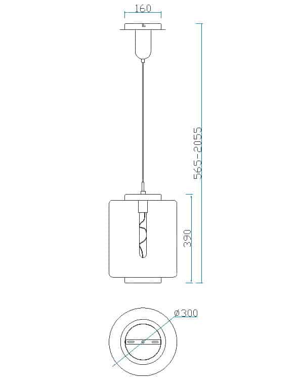 Mantra Jarras Lámpara de techo colgante mediano cobrizo 6193