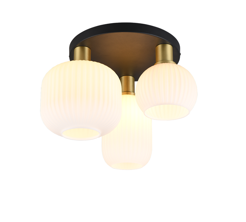 Plafón de techo Trio Diva 3 luces bronce mate Ø39cm 619800308 - vista 2