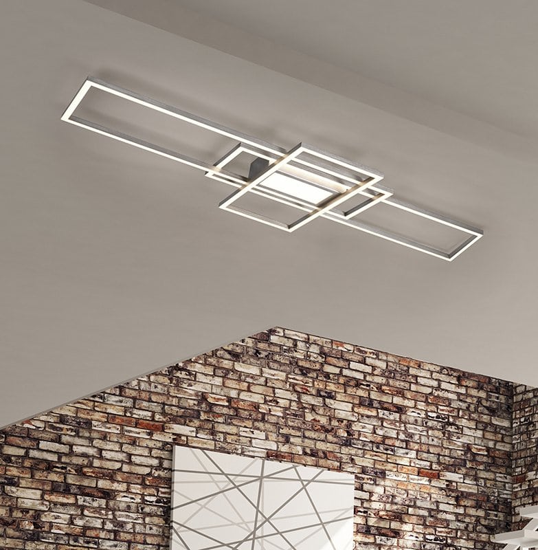 Trio Irvine Plafón LED de metal estera blanca 620010431