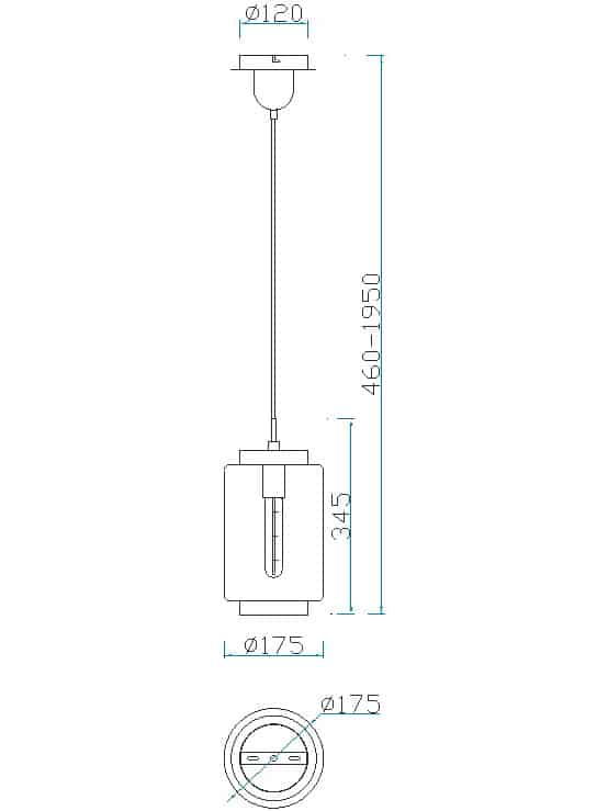 Mantra Jarras Lámpara de techo colgante XS gris oscuro 6200