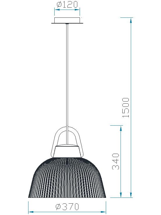 Mantra Kinke Colgante IP44 gris oscuro 6211