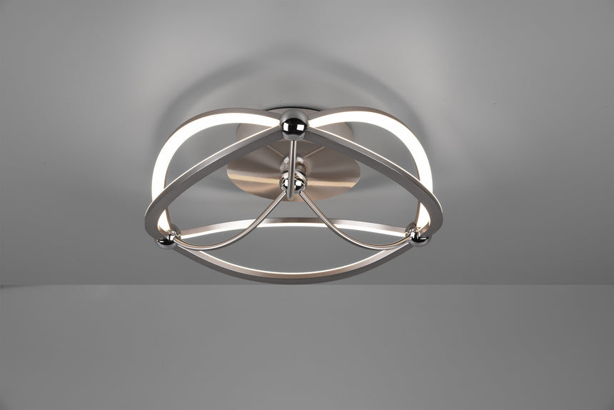 Trio Charivari Matt nickel metal LED ceiling light 621210107