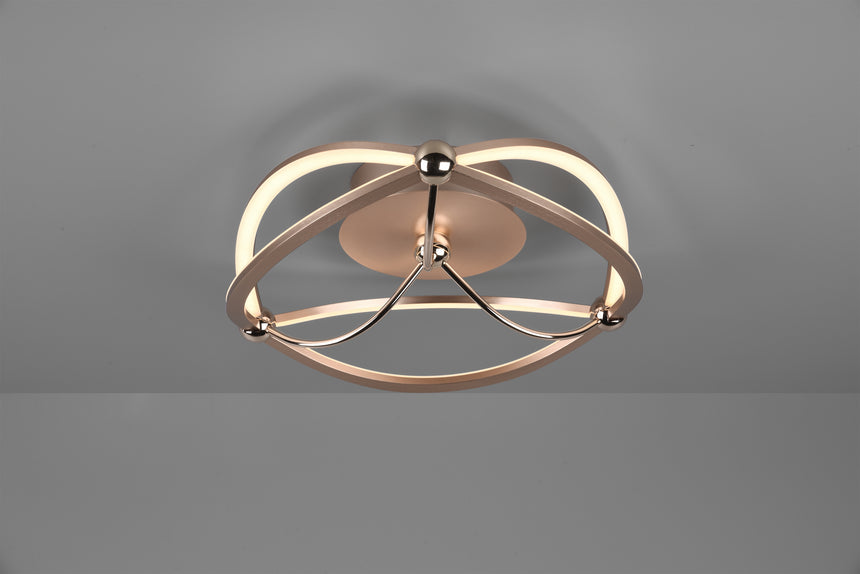 Trio Charivari Matte bronze metal LED ceiling light 621210108