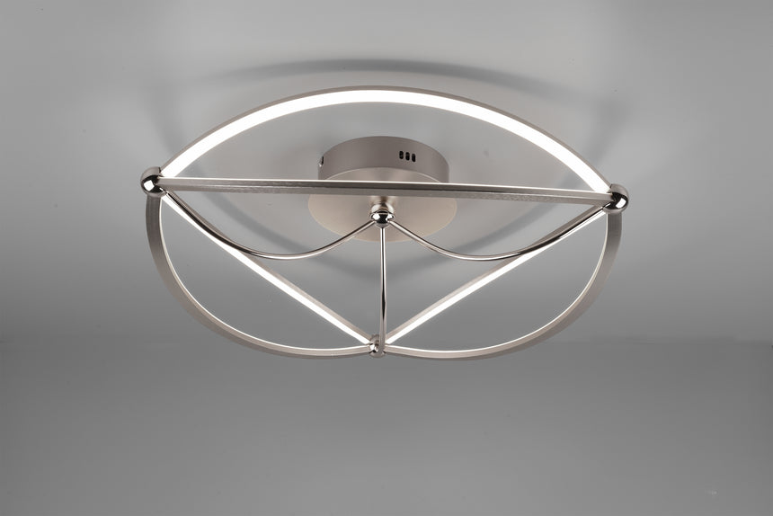 Trio Charivari Matt nickel metal LED ceiling light 621290107