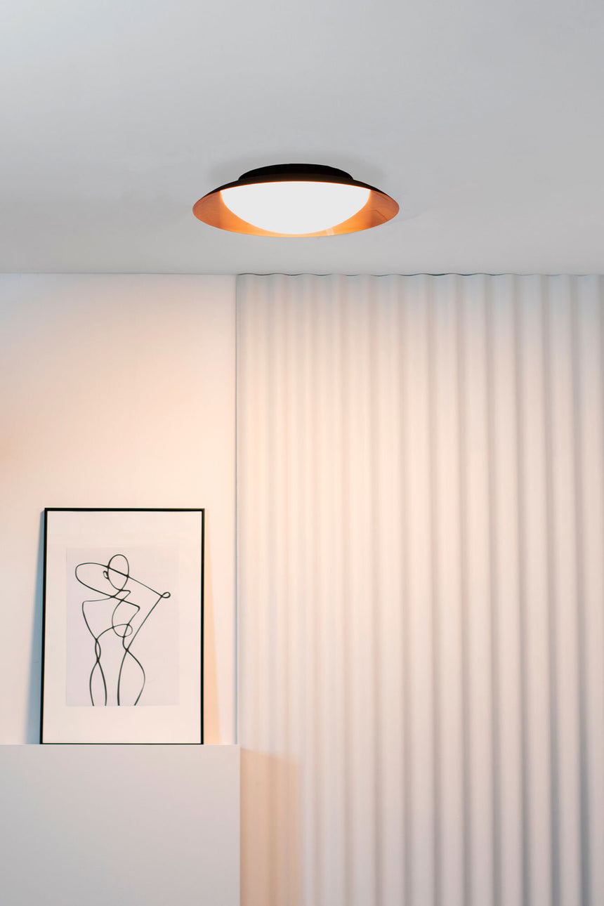 Faro SIDE 450 Lámpara plafón negro y cobre 17W 62147