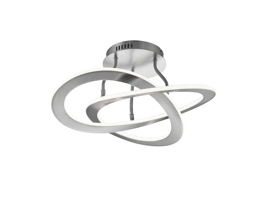 Trio Oakland Matt Nickel Metal LED Ceiling Light 621710107