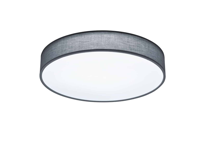Trio Lugano LED gray textile ceiling light 621914011