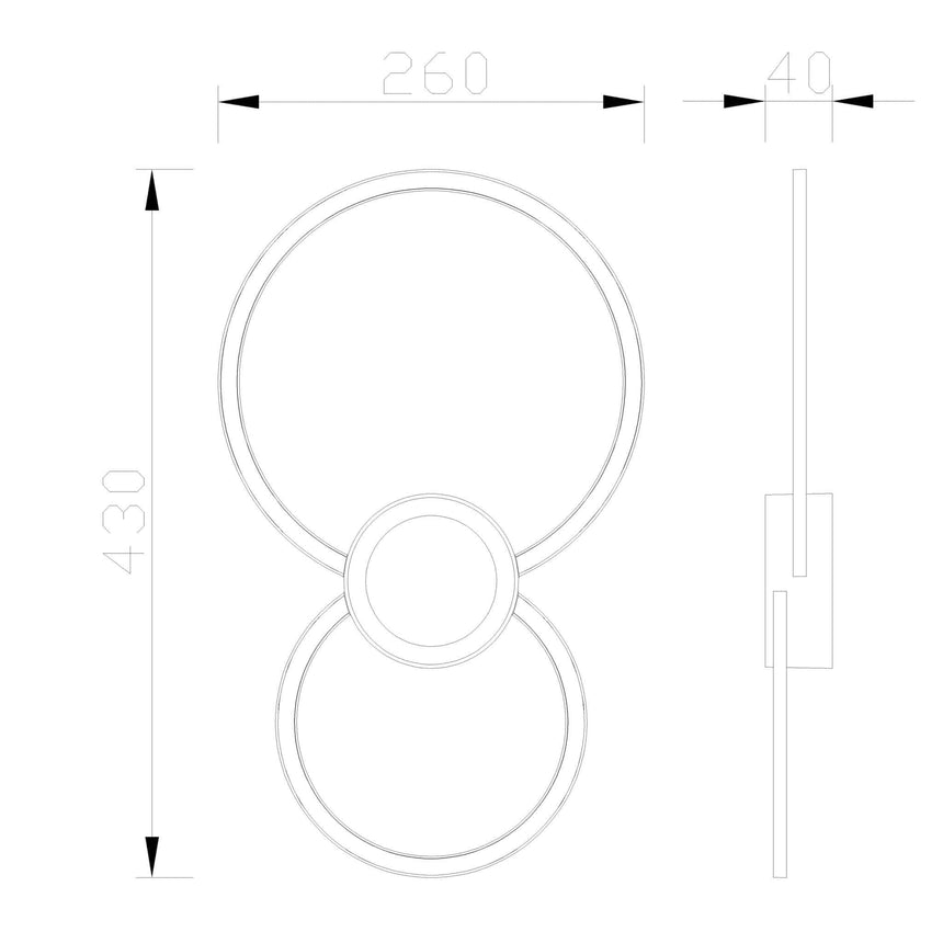 Mantra Mural White Aplique LED blanco 6230