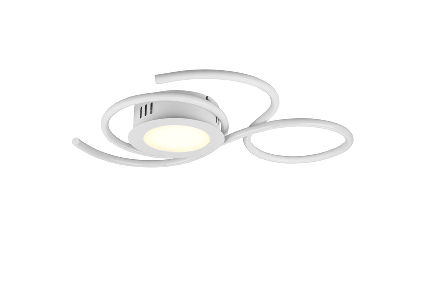 Trio Jive Plafón LED de metal estera blanca 623410231