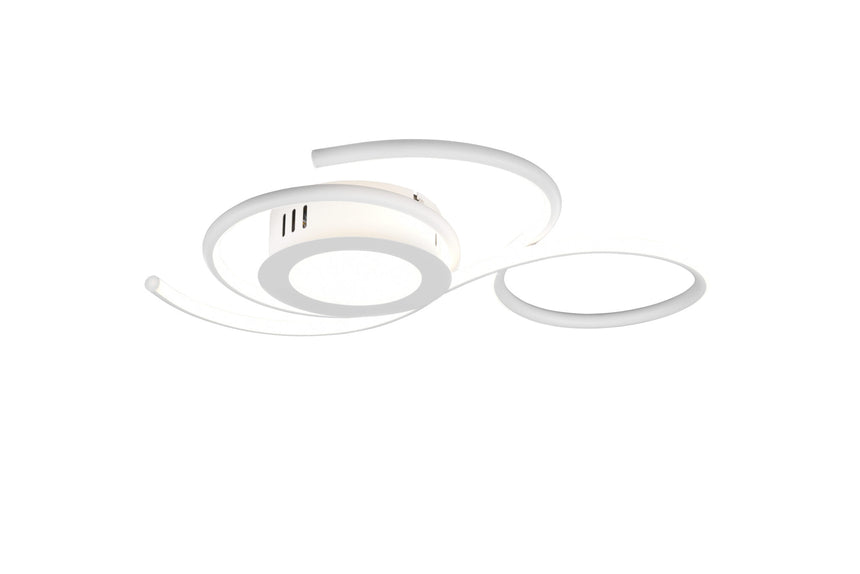 Trio Jive Plafón LED de metal estera blanca 623410231