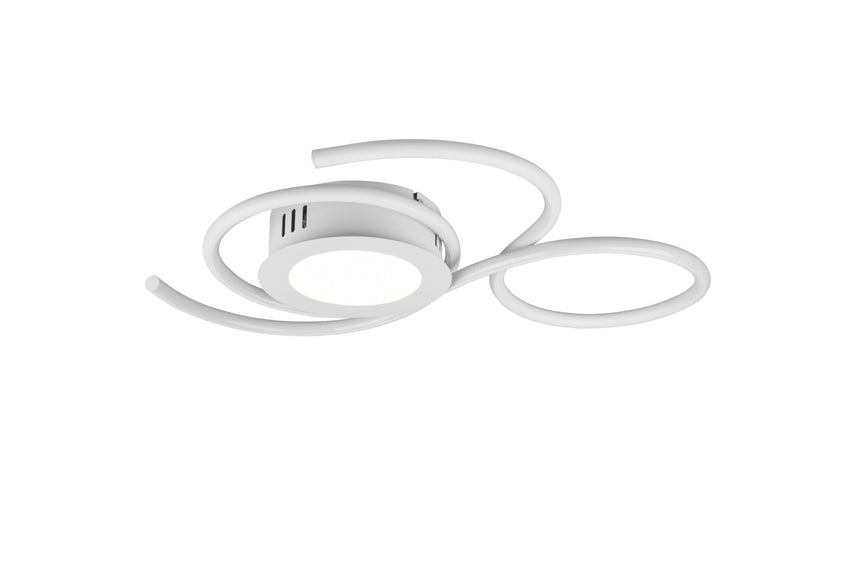 Trio Jive Plafón LED de metal estera blanca 623410231