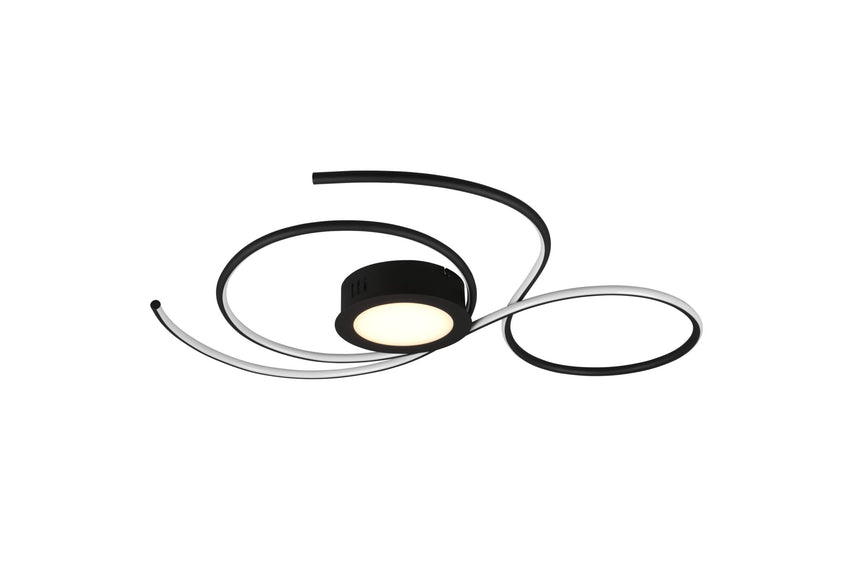 Trio Jive LED metal ceiling lamp black mat 623419232