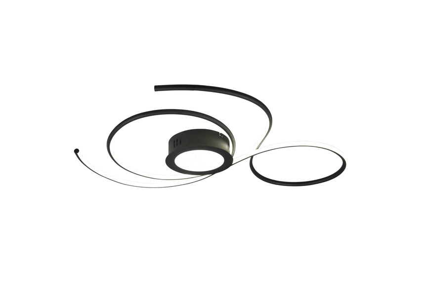 Trio Jive LED metal ceiling lamp black mat 623419232