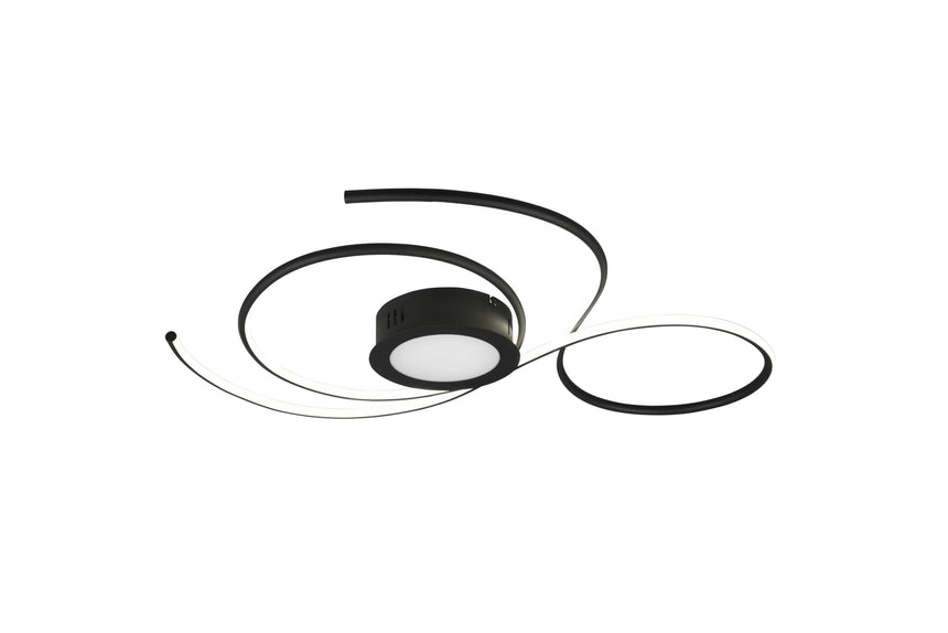Trio Jive LED metal ceiling lamp black mat 623419232