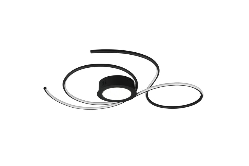 Trio Jive LED metal ceiling lamp black mat 623419232