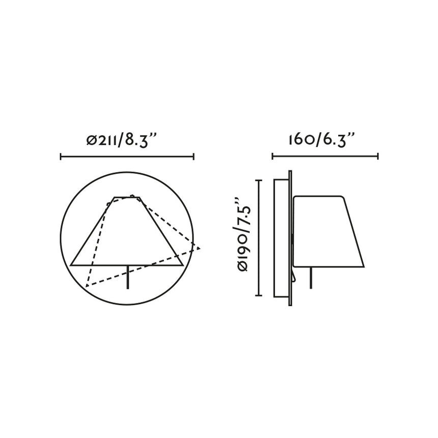 Lámpara de pared aplique Faro Noon E27 LED blanco mate 62355 - imagen 3