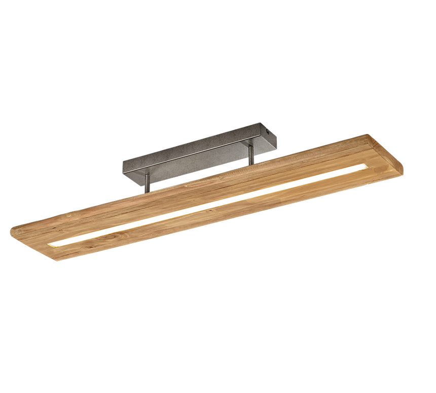 Trio Brad Wooden LED ceiling light wood color 623710130