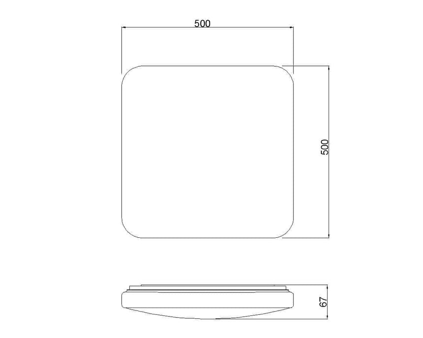 Plano de medidas - Mantra Quatro II plafón LED blanco 6242
