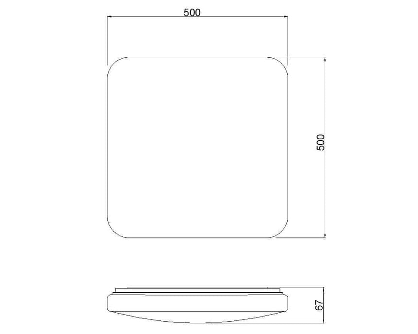 Plano de medidas - Mantra Quatro II plafón LED blanco 6245