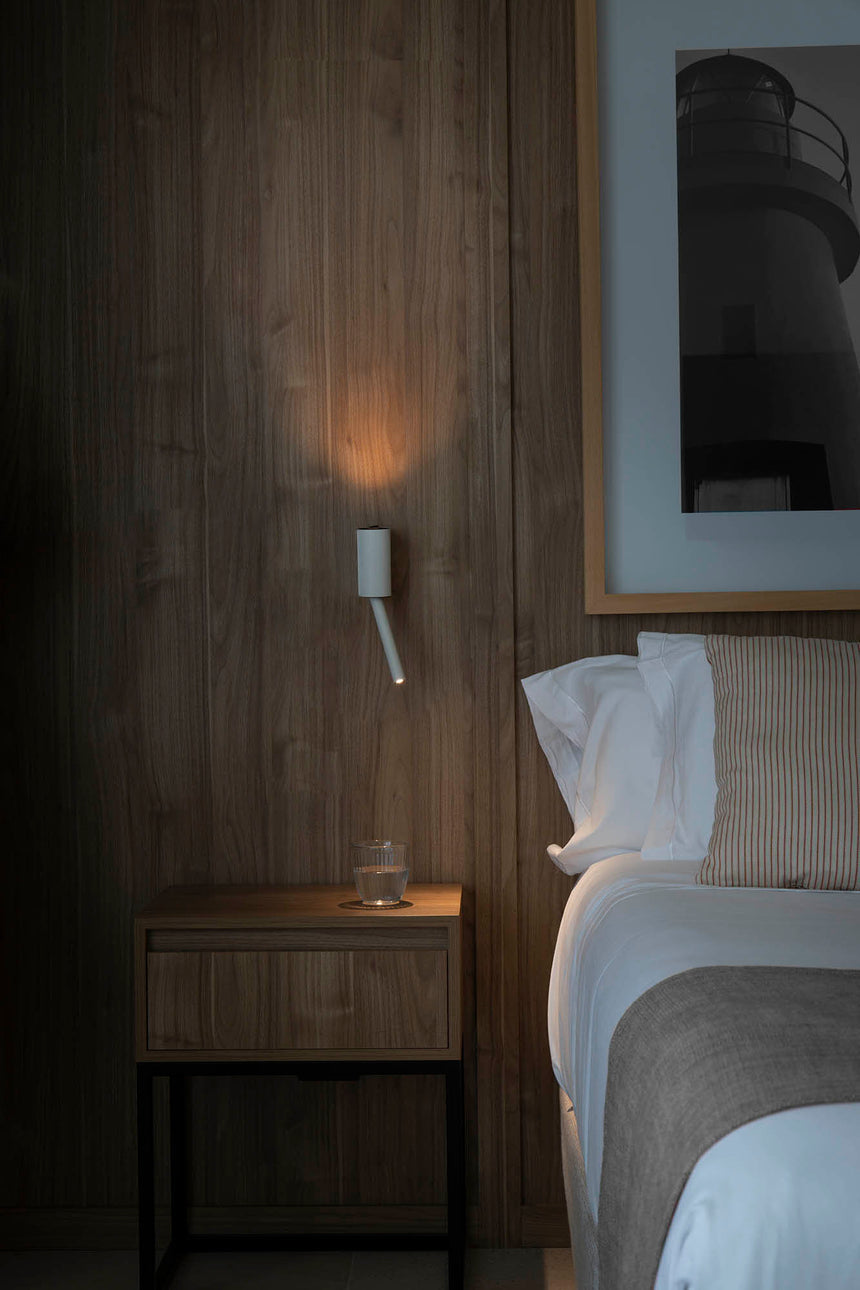 Lámpara de pared aplique Faro Dante con lector LED blanco mate 2700K 62734