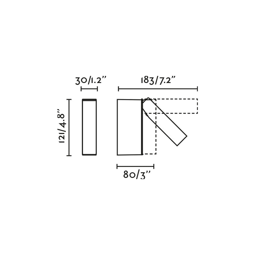 Lámpara de pared aplique Faro Cronos con lector LED negro mate 2700K 62751