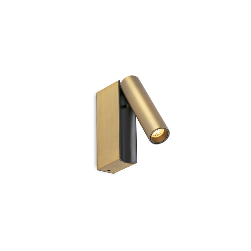 Lámpara de pared aplique Faro Cronos con lector LED bronce 2700K 62752