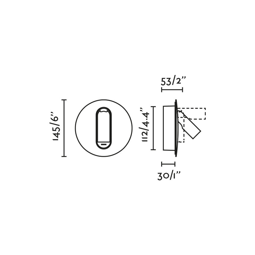 Lámpara de pared aplique Faro Timit con lector LED blanco mate 2700K 62760