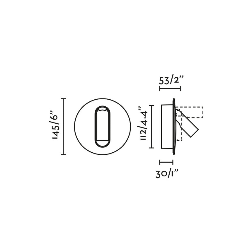 Lámpara de pared aplique Faro Timit con lector LED blanco mate 2700K 62762