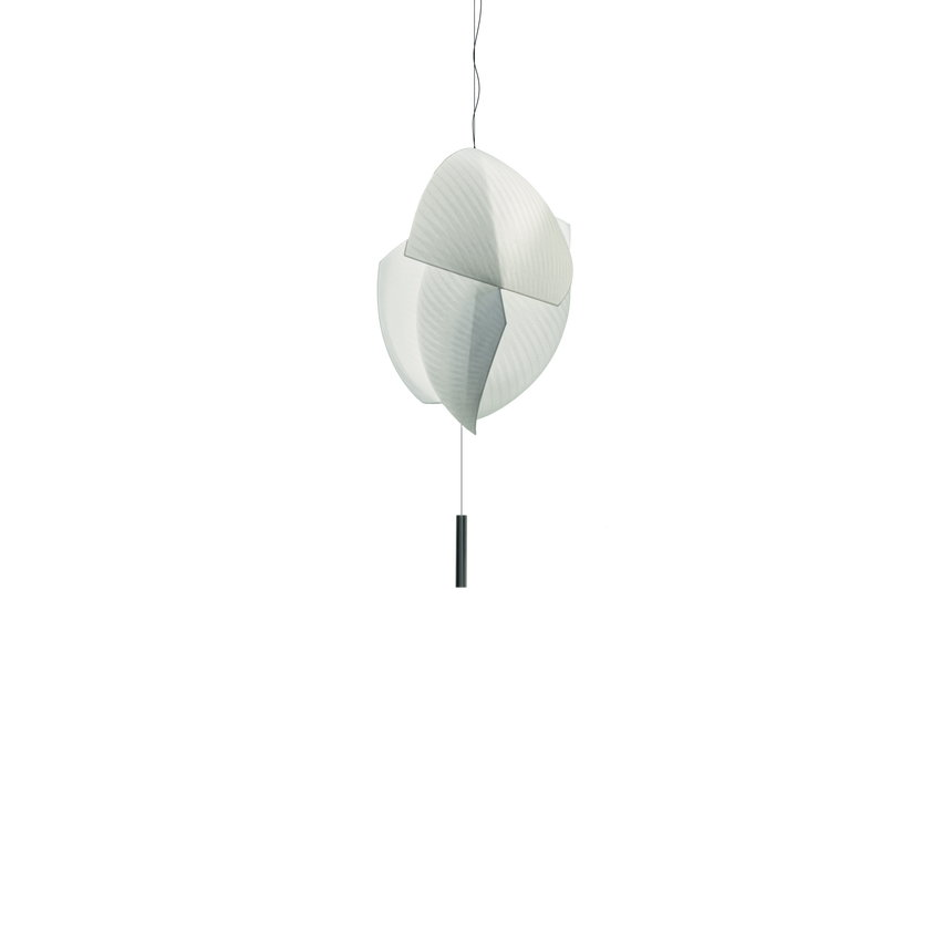 Lámpara de techo colgante LedsC4 Voiles Small Surface LED acero papel japonés 00-C000-21-14