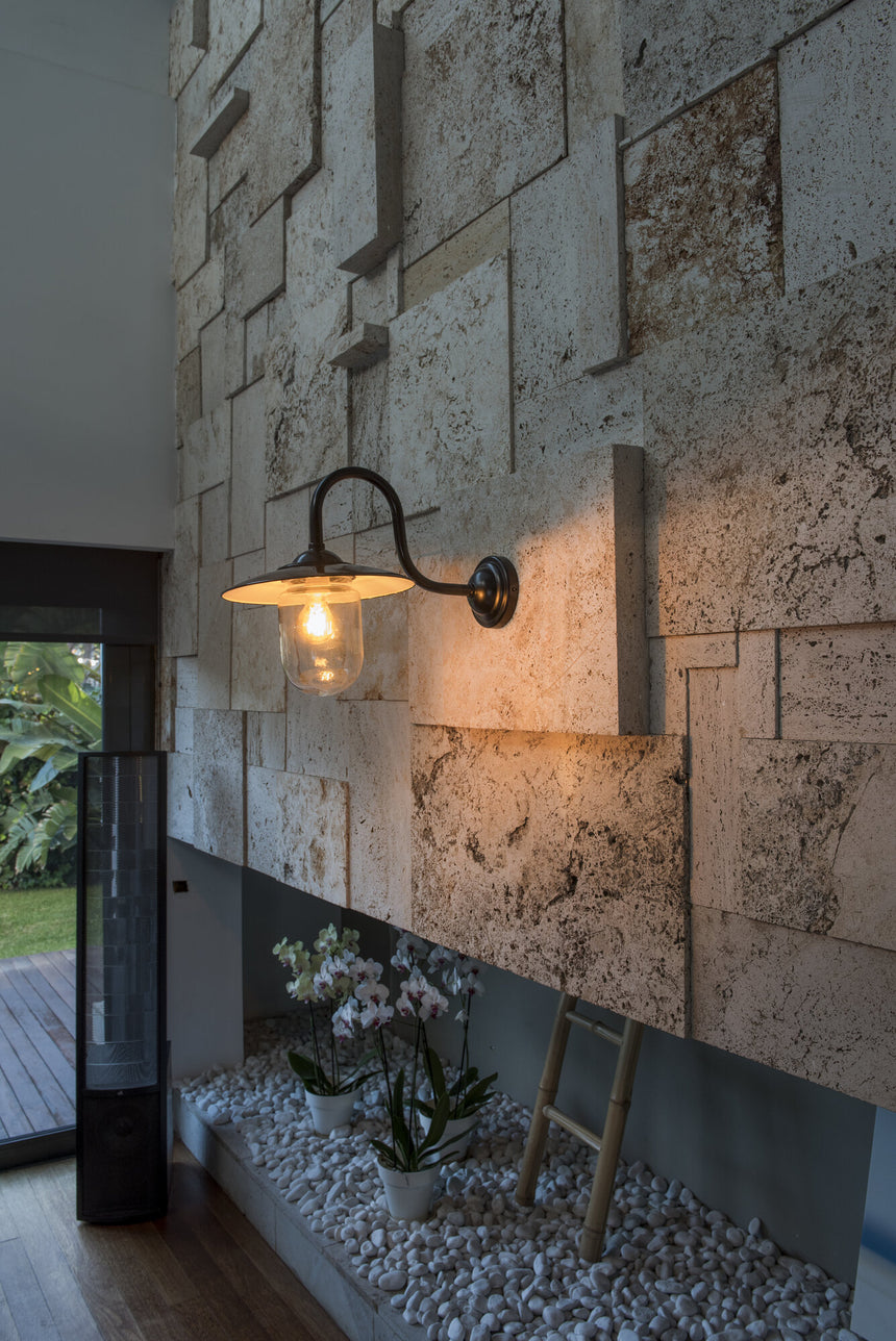 Faro Hudson  Aplique Negro  E27