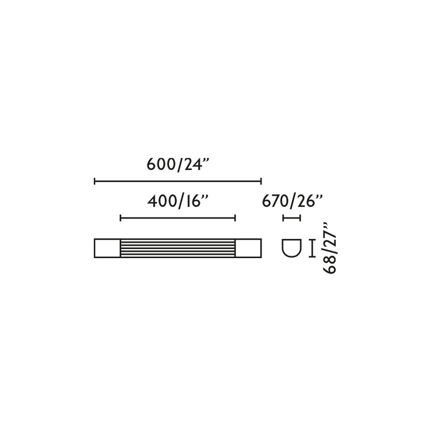 Lámpara de pared aplique Faro Kiva LED translúcido 3000K IP44 62832