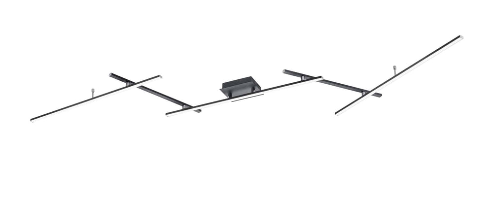 Trio Arvin LED metal ceiling lamp black mat 628410532