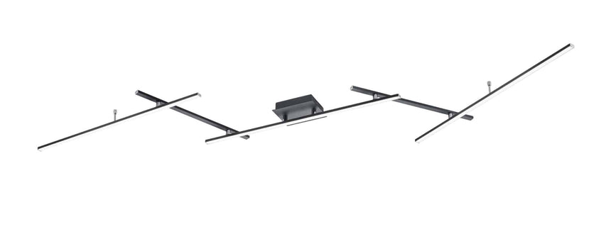 Trio Arvin LED metal ceiling lamp black mat 628410532