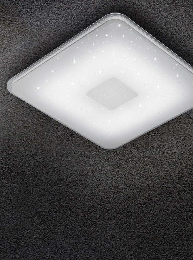 Plafón de techo Trio Samurai LED blanco CCT 42,5cm 628613001