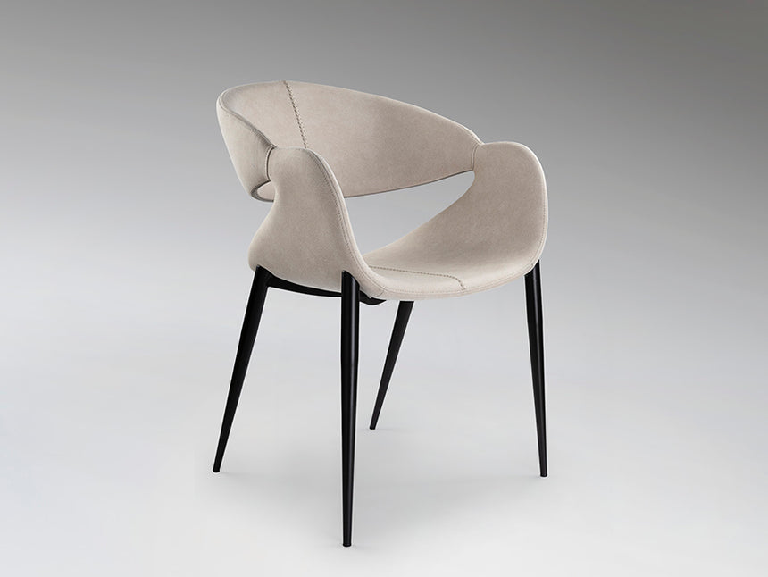 Sillón de salón tapizado madera piedra y negro 629135