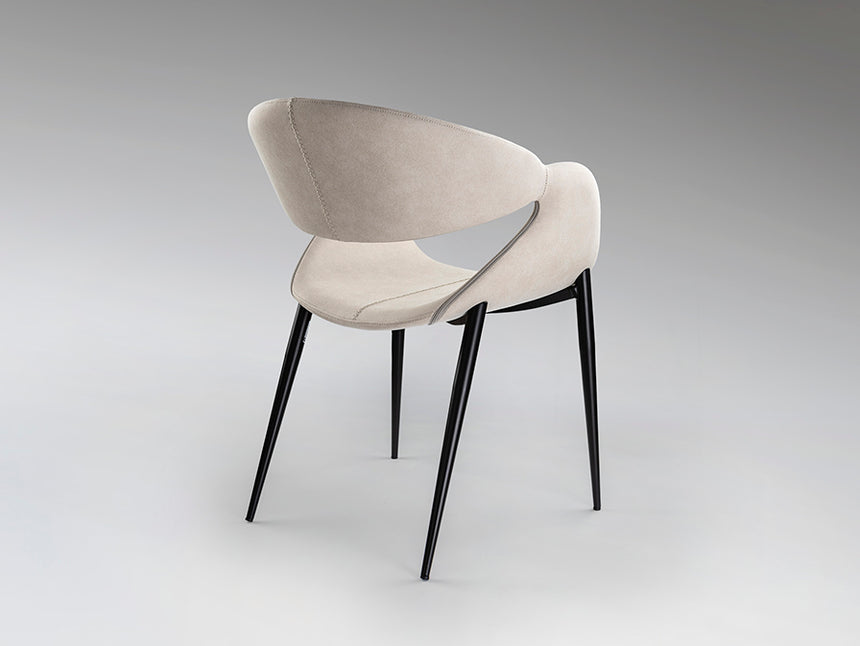 Sillón de salón tapizado madera piedra y negro 629135