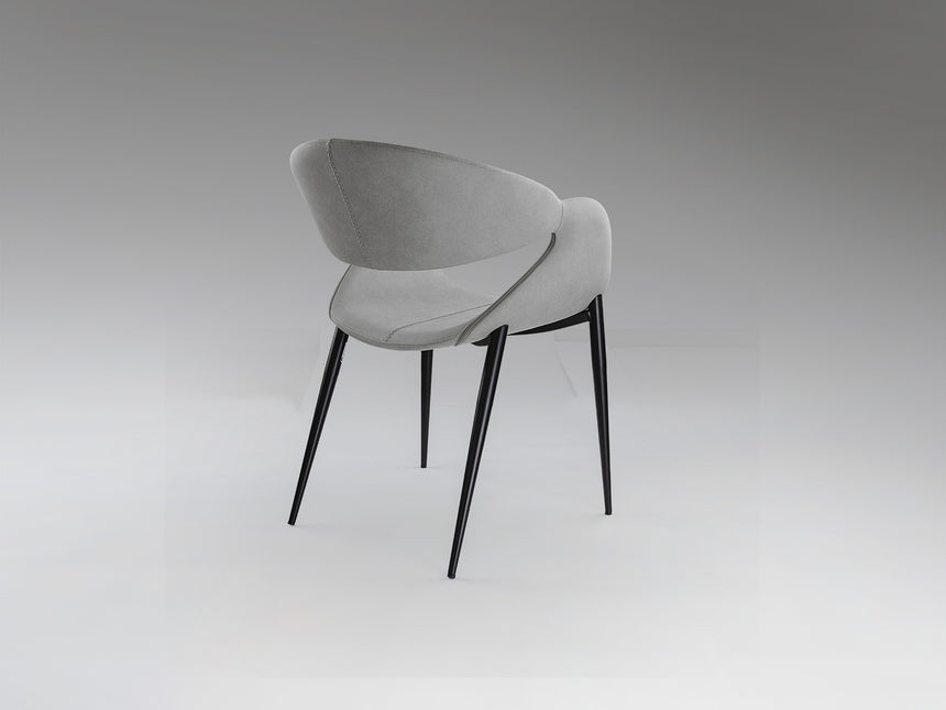 Sillón Schuller Giro negro y gris madera 56x81cm vista 3