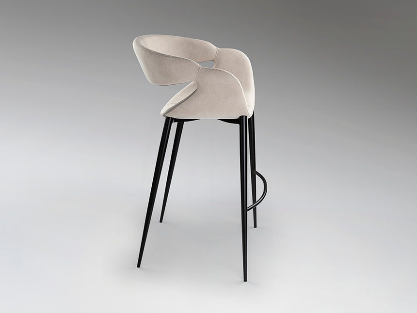 Taburete Schuller Giro II negro y blanco madera 52x93cm 629357 - imagen 5