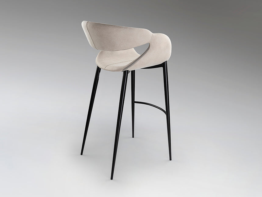 Taburete Schuller Giro II negro y blanco madera 52x93cm 629357 - imagen 6