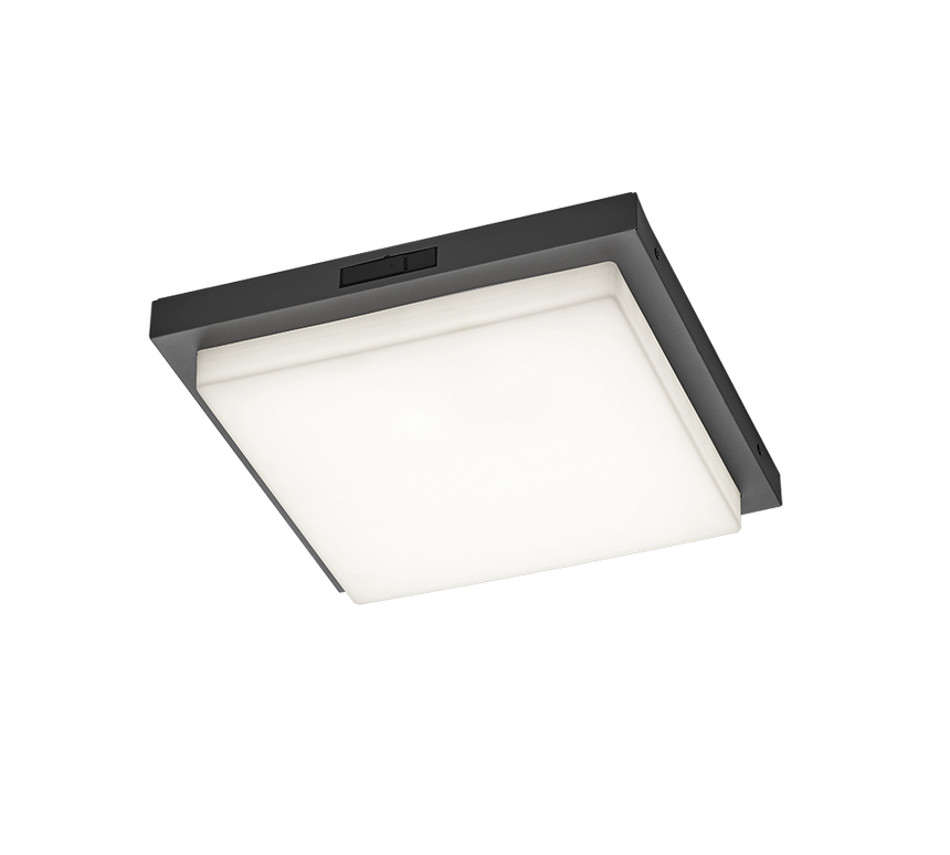 Plafón de techo exterior Trio Bermejo LED antracita IP54 30cm 6