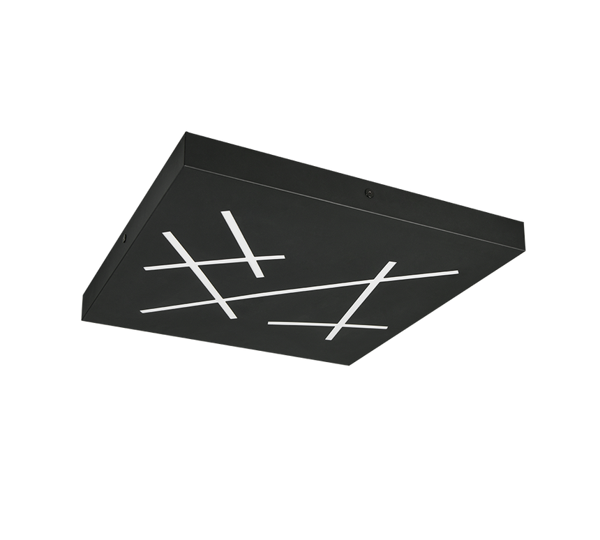 Plafón de techo Trio Snip LED negro mate CCT 50cm 630810132