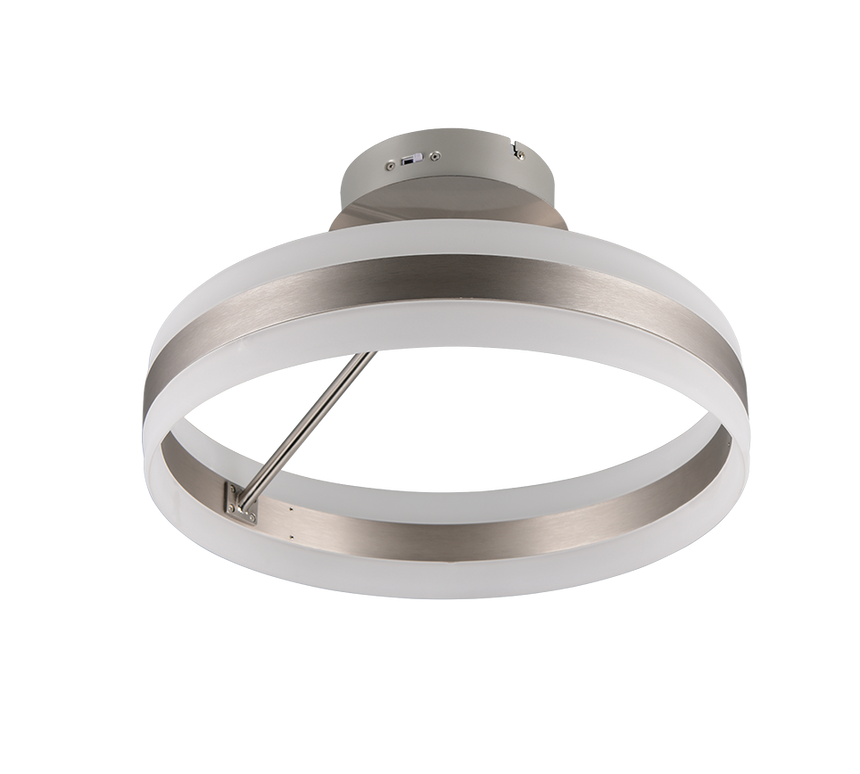 Plafón de techo Trio Dios LED níquel mate Ø40cm 631410107