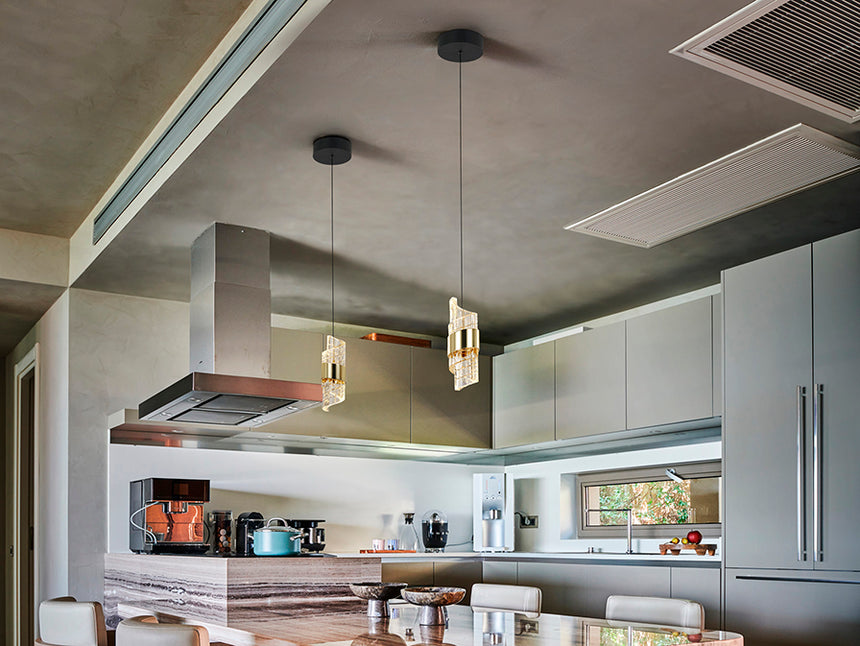 Schuller Iliada Pendant Ceiling Lamp 1 Light Black Gold 631974