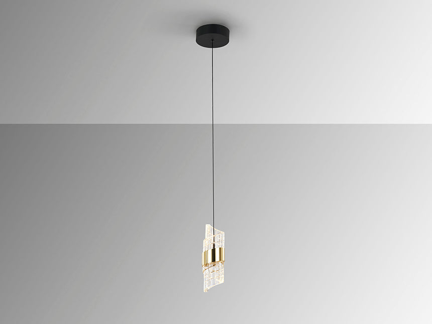 Lámpara de techo colgante Schuller Iliada 1 luz negro y oro 3000K 631974 - imagen 4