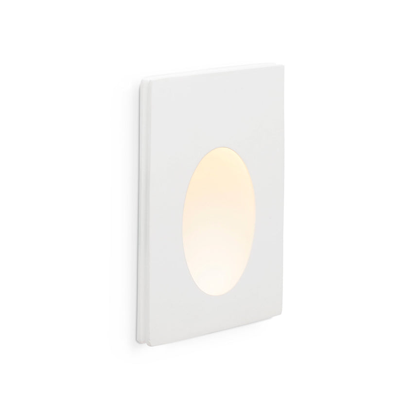 Faro PLAS oval white recessed lamp 63281