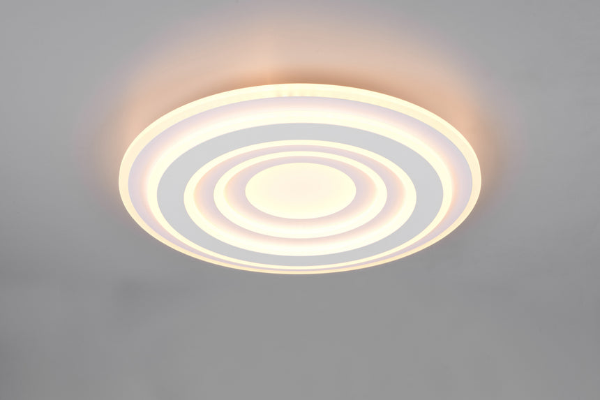 Plafón de techo Trio Costa LED blanco mate CCT Ø48cm 633510131
