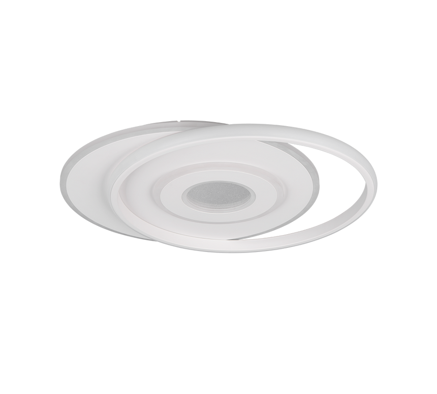 Plafón de techo Trio Nazar LED blanco mate 3000K 48,5cm 633919131