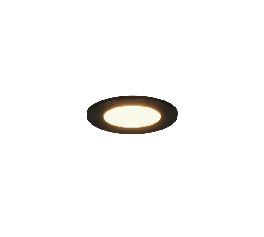 Plafón de baño exterior Trio Himal LED negro IP65 Ø8,5cm 635110102