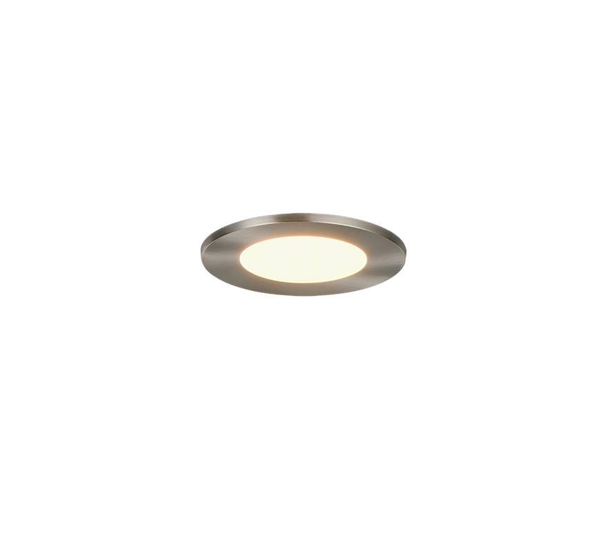 Plafón de baño exterior Trio Himal LED níquel mate IP65 Ø8,5cm 635110107